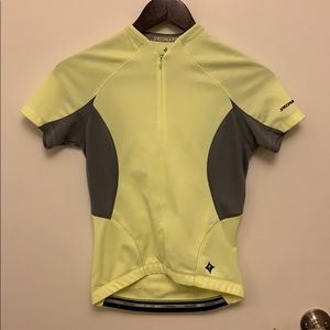 Neon yellow specialized cycling jersey